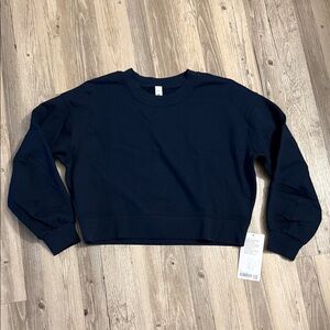 BRAND NEW! Lululemon navy cropped  crewneck sweatshirt.